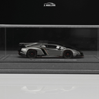 1/64 Lamborghini Veneno Limited Edition 103/149 pieces in Grigio Metalluro Red Stripes